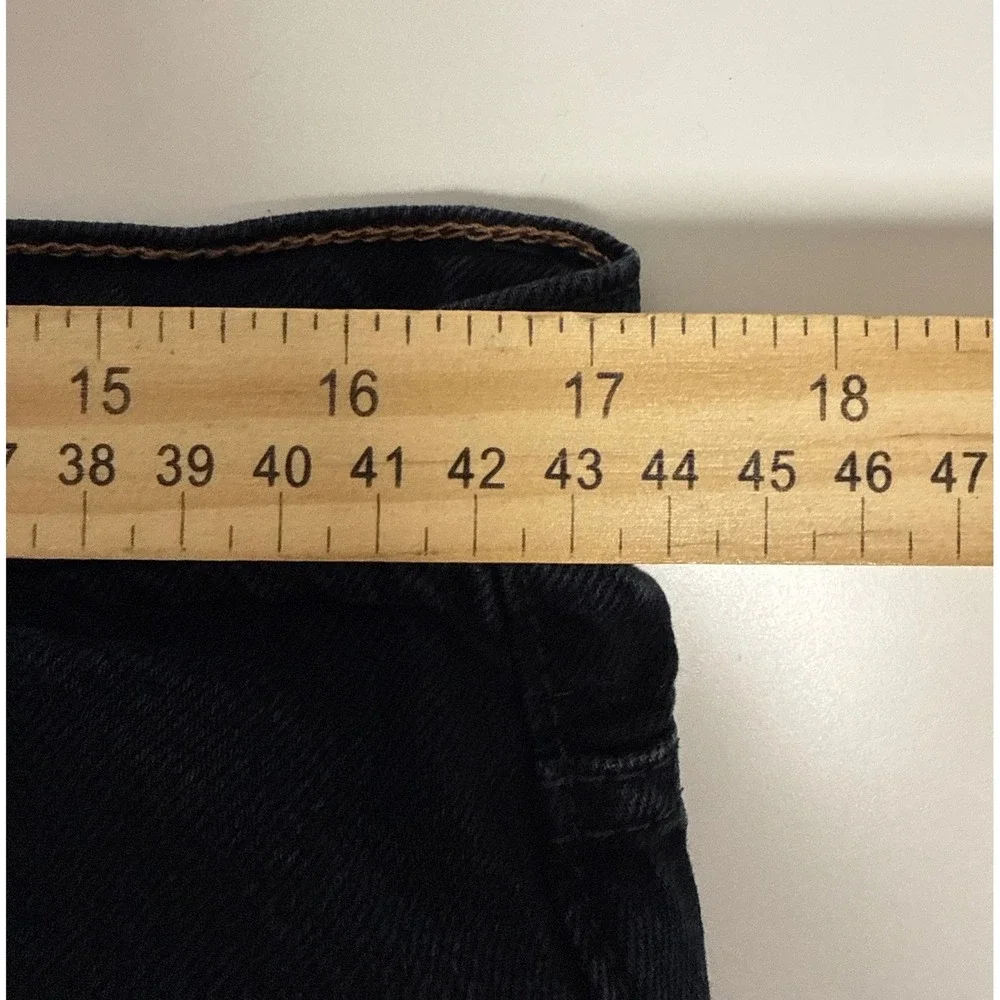We The Free Old West Slouchy High Rise Wide Leg Jeans Womens 33 Blue Black Boho